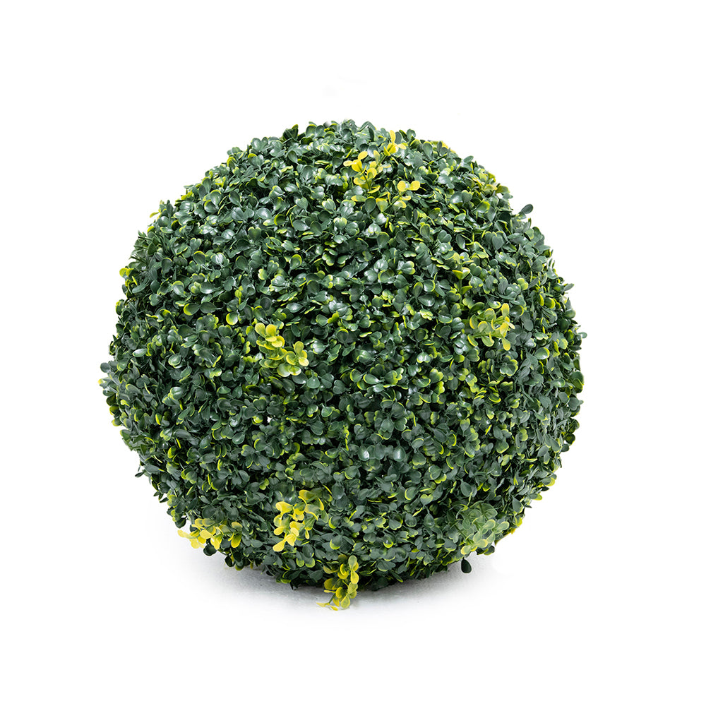 Greenball Sfera Di Bosso Decorativa  Con Foglie 2 Misure Ø28/38 Cm  UV Resistente Palla Foglie Verde