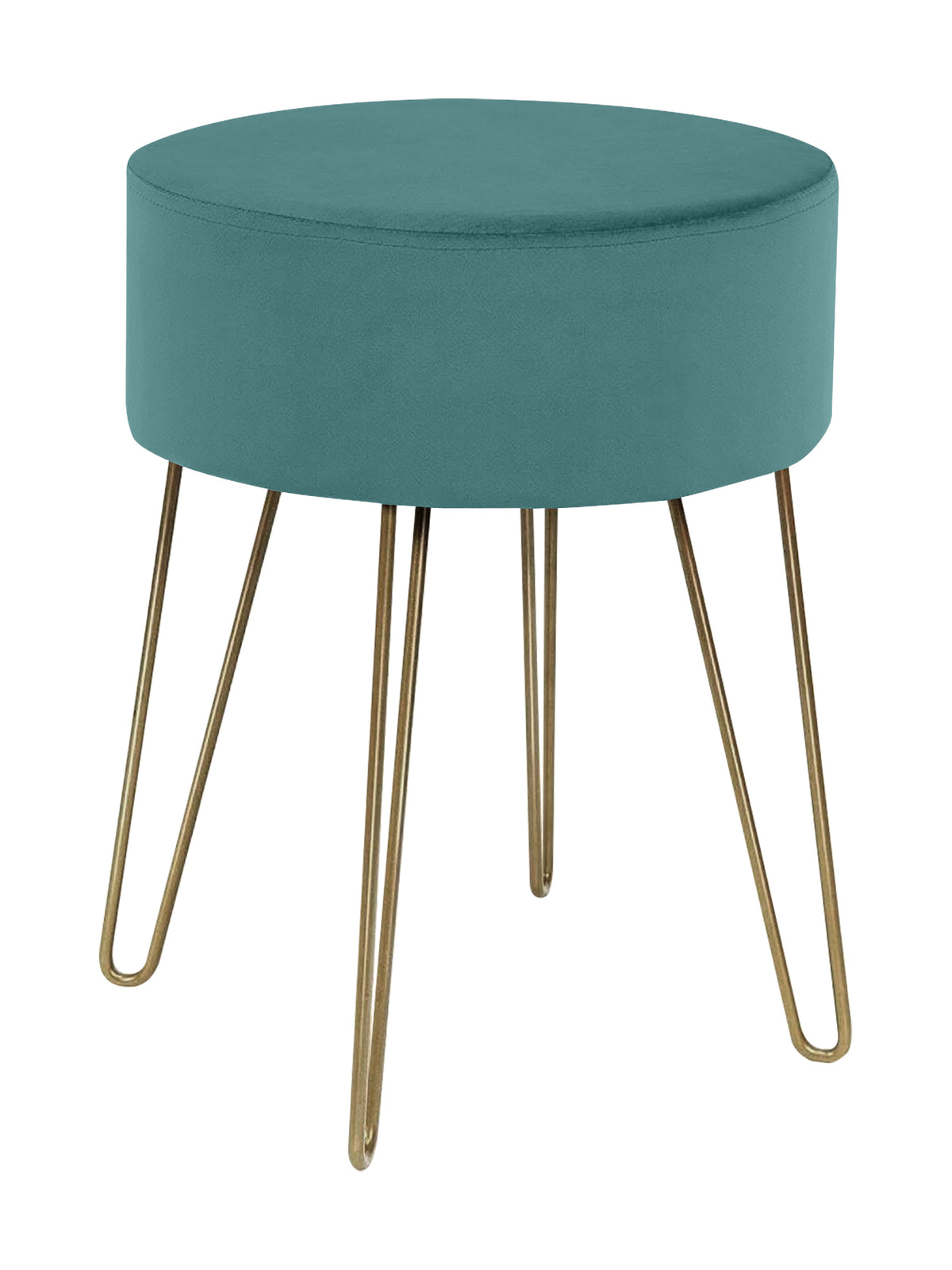 Pouf Poggiapiedi In Velluto Con Gambe Dorate Elegante Imbottito Sgabello Per Toeletta Mobile Trucco Ottomano Ingresso Tavolino Camera Da Letto Soggiorno Salotto