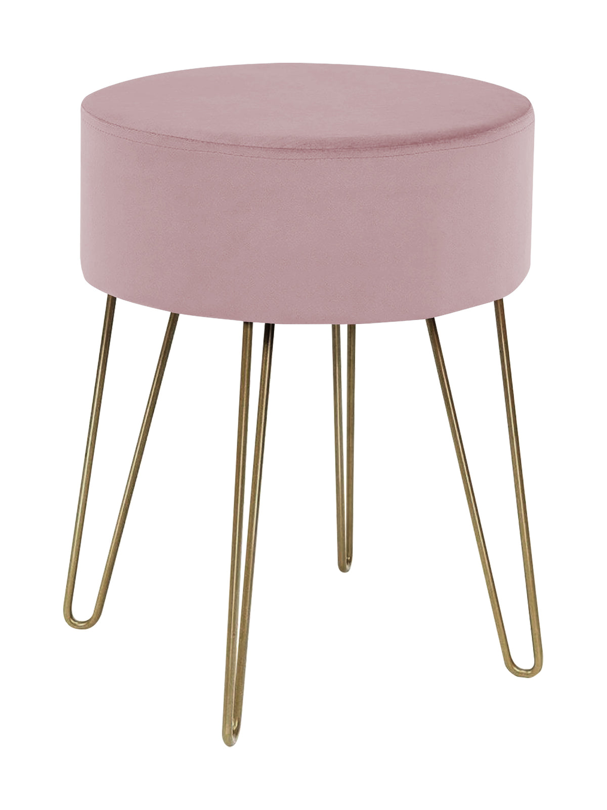 Pouf Poggiapiedi In Velluto Con Gambe Dorate Elegante Imbottito Sgabello Per Toeletta Mobile Trucco Ottomano Ingresso Tavolino Camera Da Letto Soggiorno Salotto