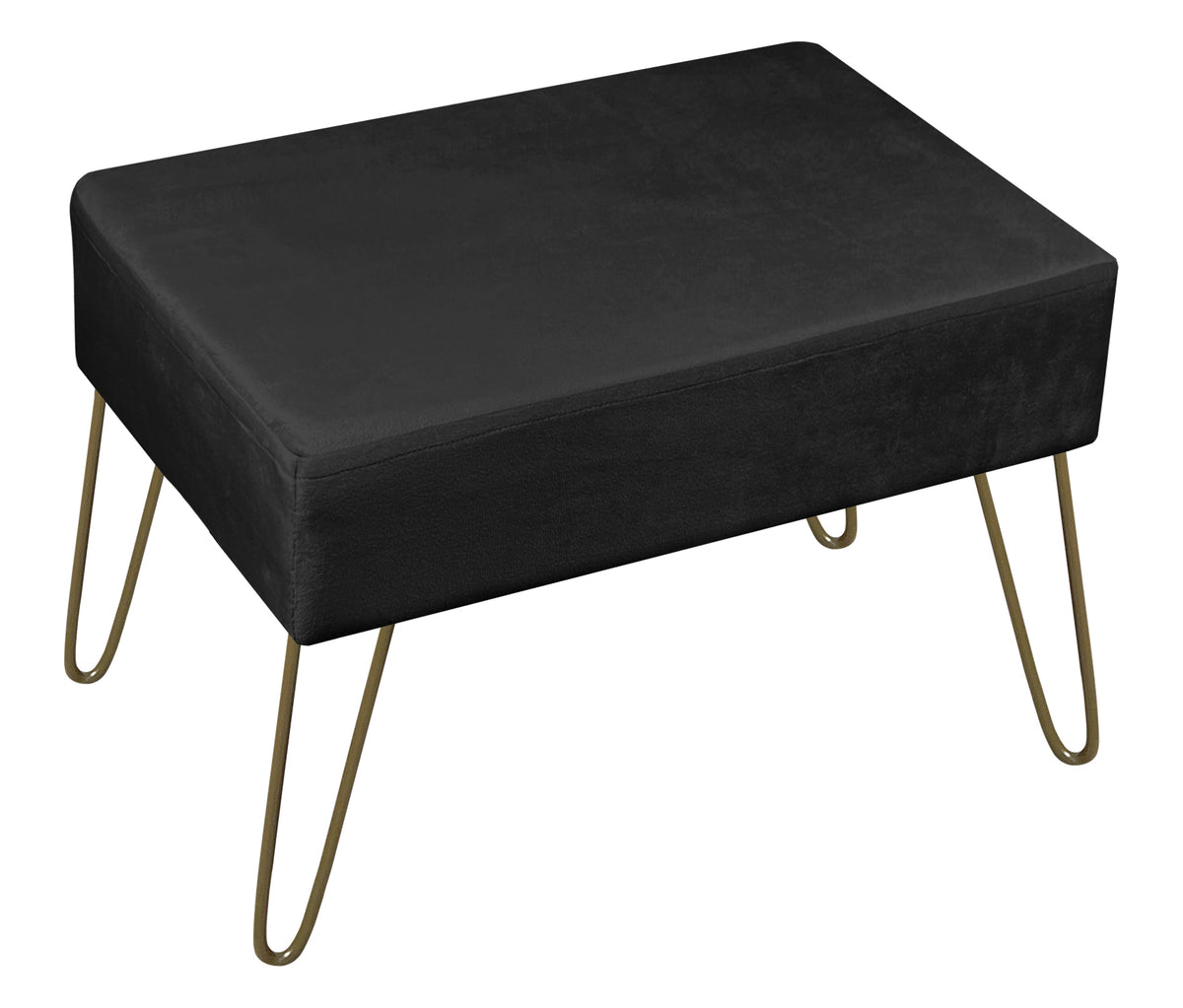 Pouf Poggiapiedi In Velluto Con Gambe Dorate Elegante Imbottito Sgabello Per Toeletta Mobile Trucco Ottomano Ingresso Tavolino Camera Da Letto Soggiorno Salotto