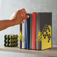 Set 2 Pezzi Fermalibri In Metallo Antigraffio Per Mensole Libreria Design Moderno Supporto Porta Libro Antiscivolo