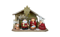 Presepe Sacra Famiglia Dipinte A Mano Presepio Natalizio Natività Natale In Terracotta