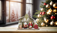 Presepe Sacra Famiglia Dipinte A Mano Presepio Natalizio Natività Natale In Terracotta