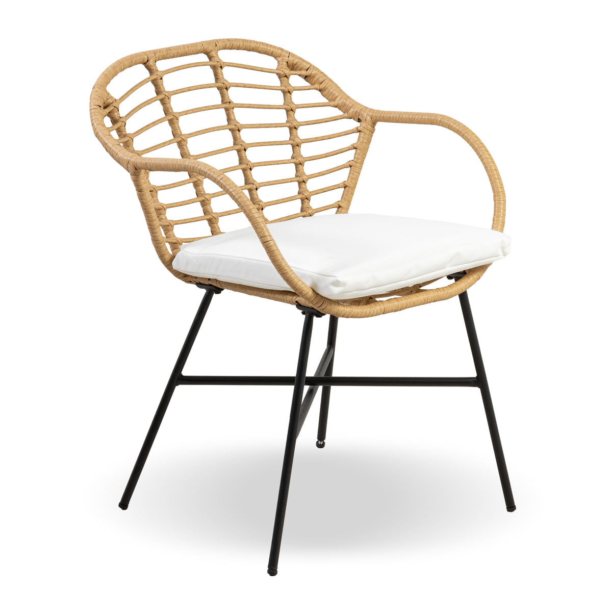 Salottino Da Esterno In Rattan Set Bistrot Poltrone E Tavolino Elegante Telaio In Acciaio Tavolo Salotto Con Piano In Vetro Con 2 Sedie Con Comodi Cuscini Terrazzo Balcone Giardino