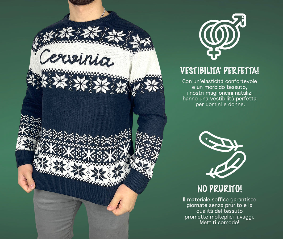 Maglione Natalizio Unisex Uomo Donna Maniche Lunghe Vestibilità Perfetta Senza Prurito Maglioncino  Pullover Natale Idee Regalo Maglioni Di Natale Di Coppia Famiglia