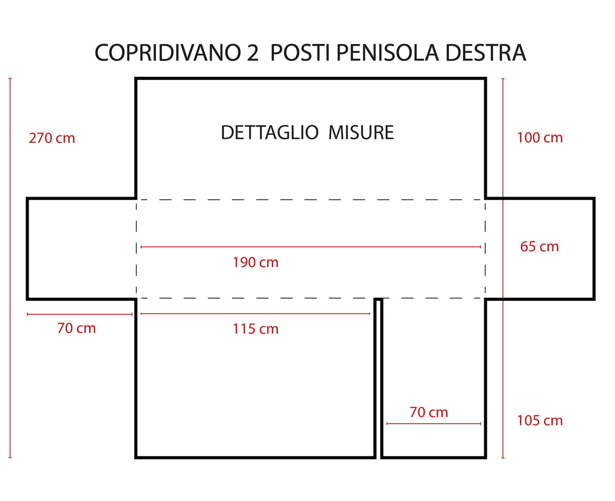 Copridivano Trapuntato con Penisola Destra o Sinistra  -Antiscivolo Antigraffio  Copri Chaise Longue con Lacci Universale