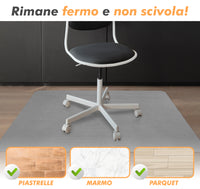 Tappeto Per Sedia Da Ufficio 95 x 120 Cm Antigraffio Per Sedie Da Scrivania Per Pavimenti In Legno o Piastrelle