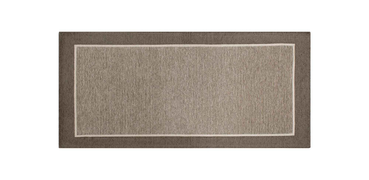 Tappeto Arredo Moderno Antiscivolo in Ciniglia Made in italy Cotone Roma Grigio