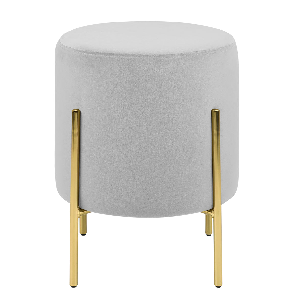 Pouf Poggiapiedi In Velluto Con Gambe Dorate Elegante Imbottito Sgabello Per Toeletta Mobile Trucco Ottomano Ingresso Tavolino Camera Da Letto Soggiorno Salotto Rotondo