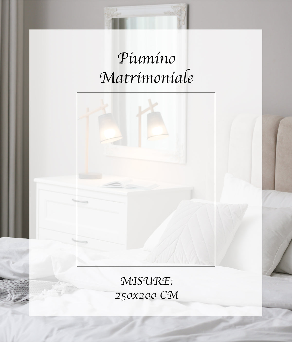 Piumino Letto invernale in Piuma d'Oca 90/10 Double Face 350 Gr/Mq Coperta Inverno Piumone Caldo Trapuntato Trapunta