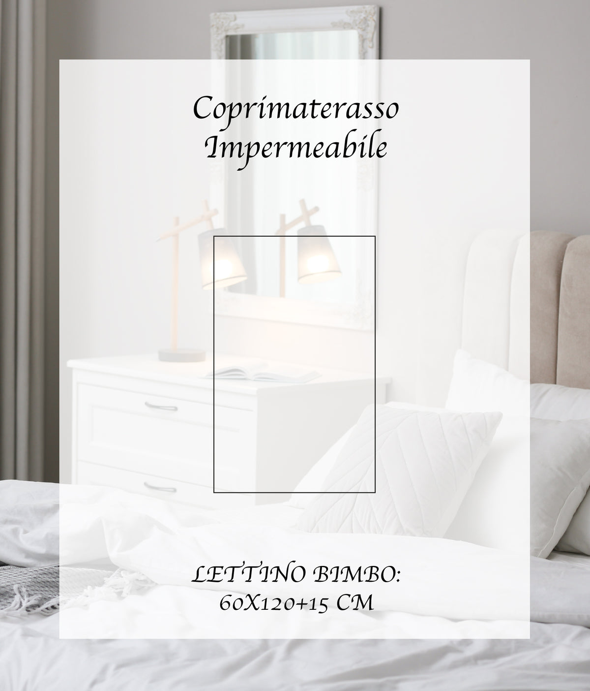 Coprimaterasso Neonati Impermeabile Trapuntato Lettino Culla 60x120 Cm  Antiacaro Micro Traspirante Silenzioso Barriera Liquidi Angoli Elasticizzati Proteggi Materasso Bambino