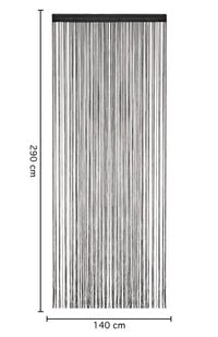 Tenda A Fili Stringhe Anti Mosche Insetti Finestre Porta Finestra Elegante Tinta Unita Divisorio Con Asola Passante Per inserimento Di Bastoni Zanzariera Adattabile Con Forbici Zanzariera Elegante