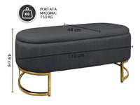 Panca Imbottita Divanetto In Velluto Contenitore Pouf PortaOggetti Panca Sgabello A Pie Di Letto Con Gambe In Metallo Dorato Cassapanca Ingresso Legno Massello Panchina