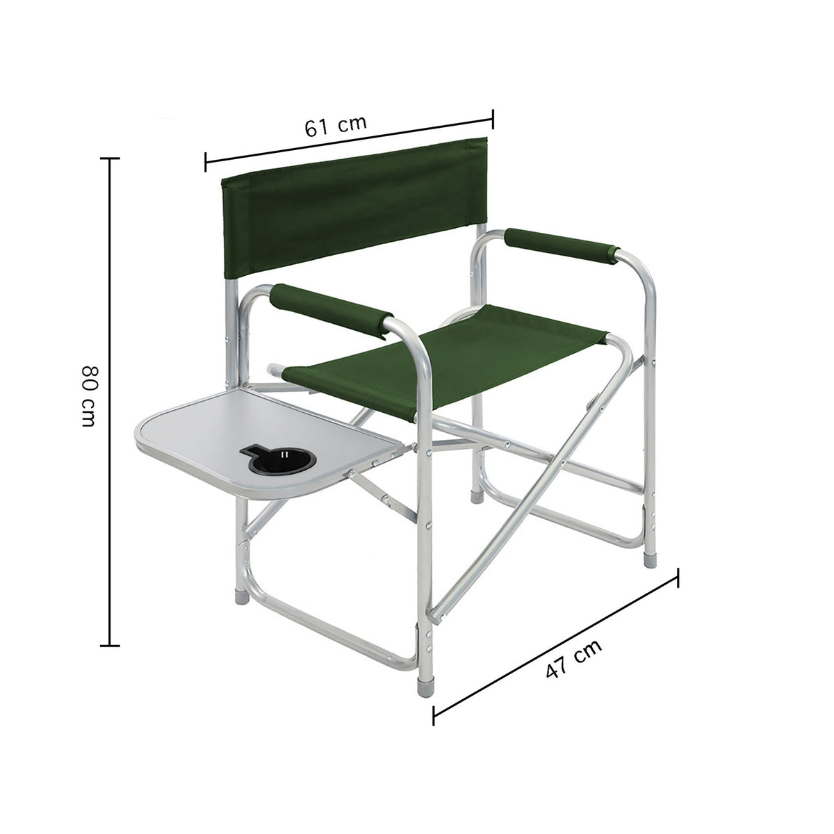 Sedia Sgabello Regista Poltrona Pieghevole In Alluminio Lavabile Leggera Lavabile Con Tavolino Porta Bibite Incluso Campeggio Mare Spiaggia