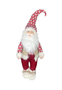 Babbo Natale Pupazzo Gigante Lavorato a Mano Addobbo Natalizio Fermaporta Decorazioni Natalizie 2 Misure Peluches 85 e 150 Cm