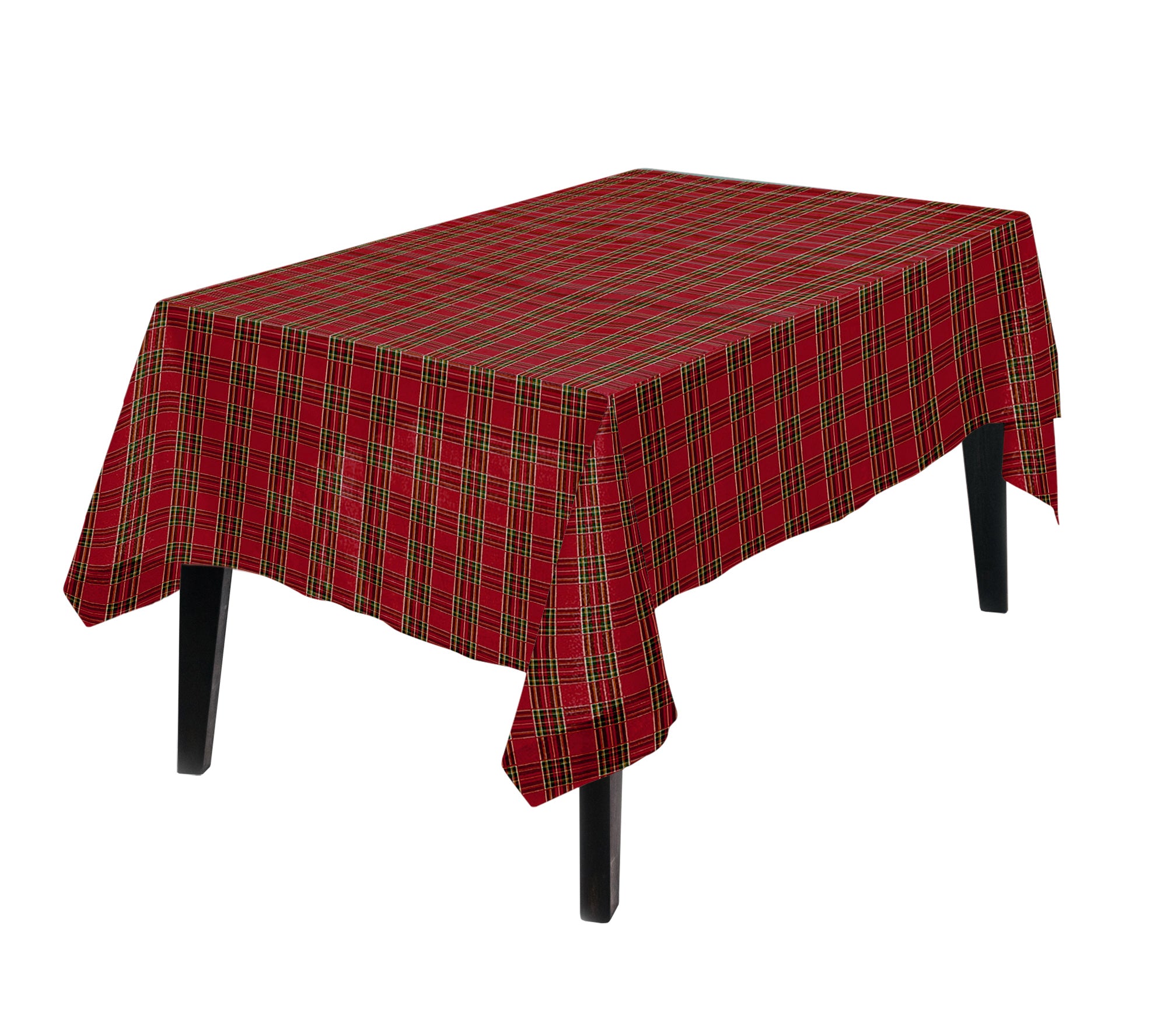 Tovaglia Natalizia In Cotone Rettangolare Fantasia Natale Tartan Rosso –  Ilgruppone